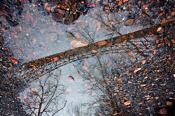 New River Gorge Bridge Reflection