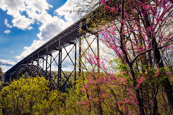 New River Gorge Bridge in Spring