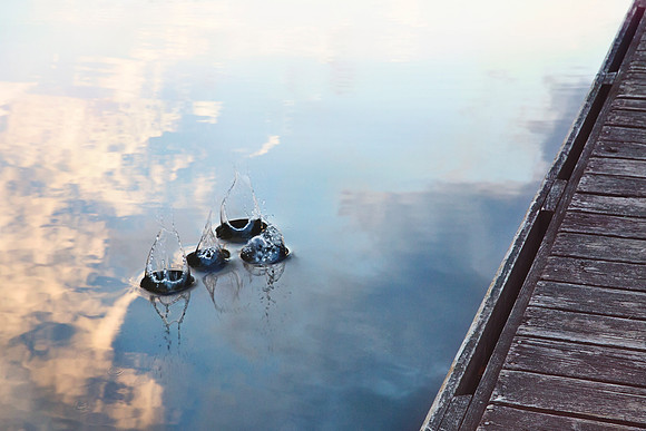 Dusk Drops at Plum Orchard Lake, WV