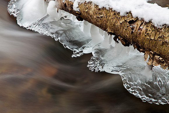 Ice formations on an Appalachian creek