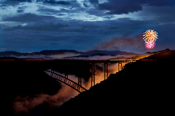 New River Gorge Bridge Fireworks